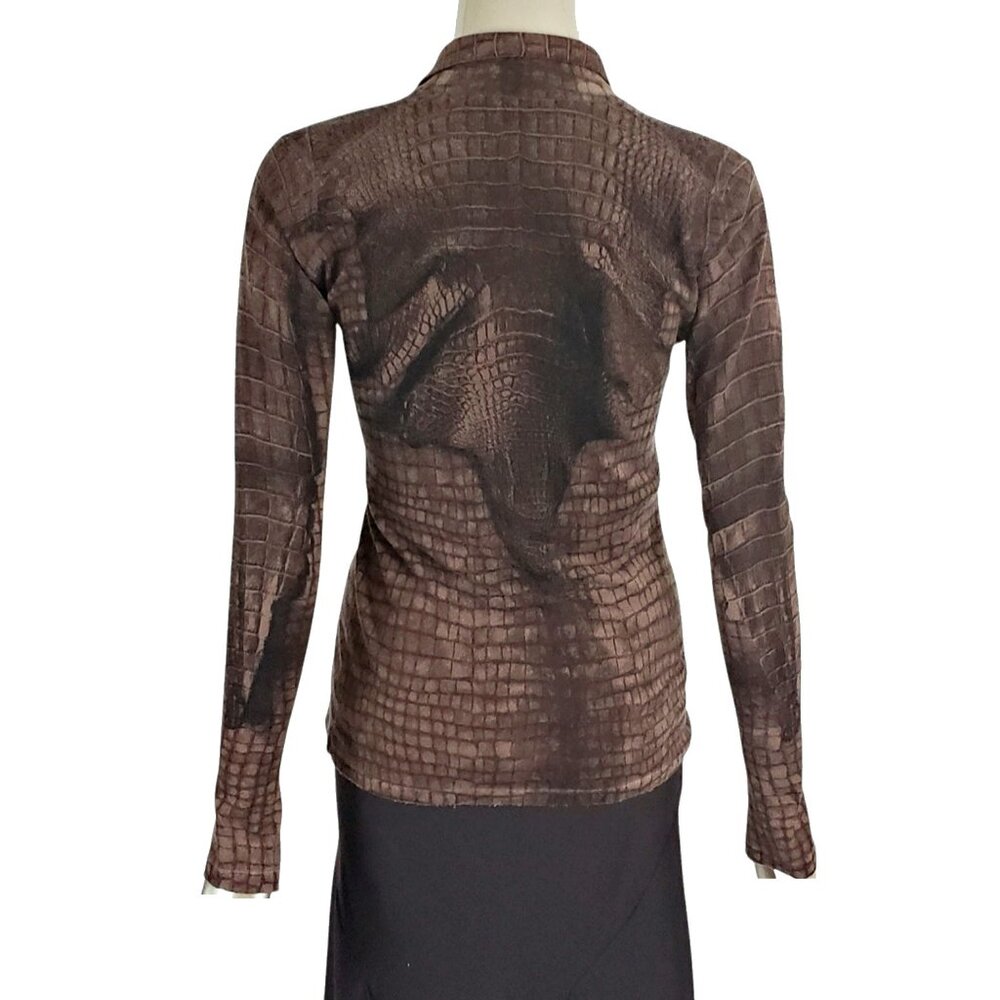 Vintage John Galliano Python Printed Cashmere Blo… - image 6